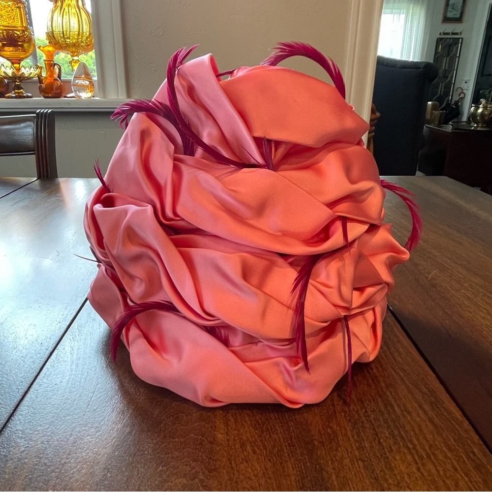 1960’s CHRISTIAN DIOR  FEATHER TURBAN - Picture 11 of 16
